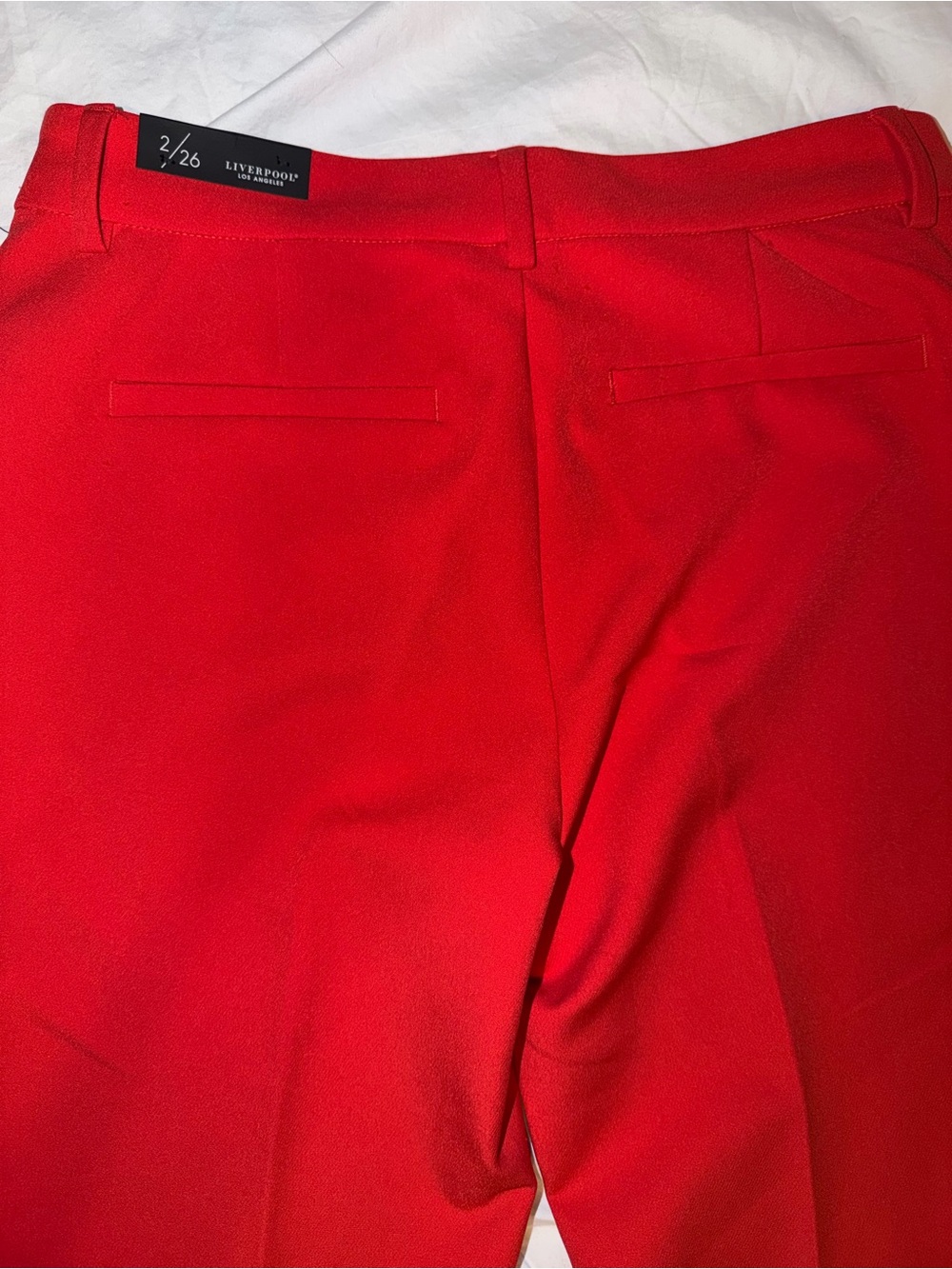 Liverpool Los Angeles Kelsey Red Flare Trousers Pants Size 2/26 NWT - Picture 9 of 14